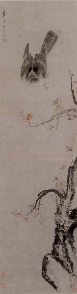 清 张穆《鹰图轴》书画作品
