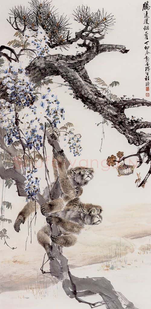程璋 封猴图 书画作品