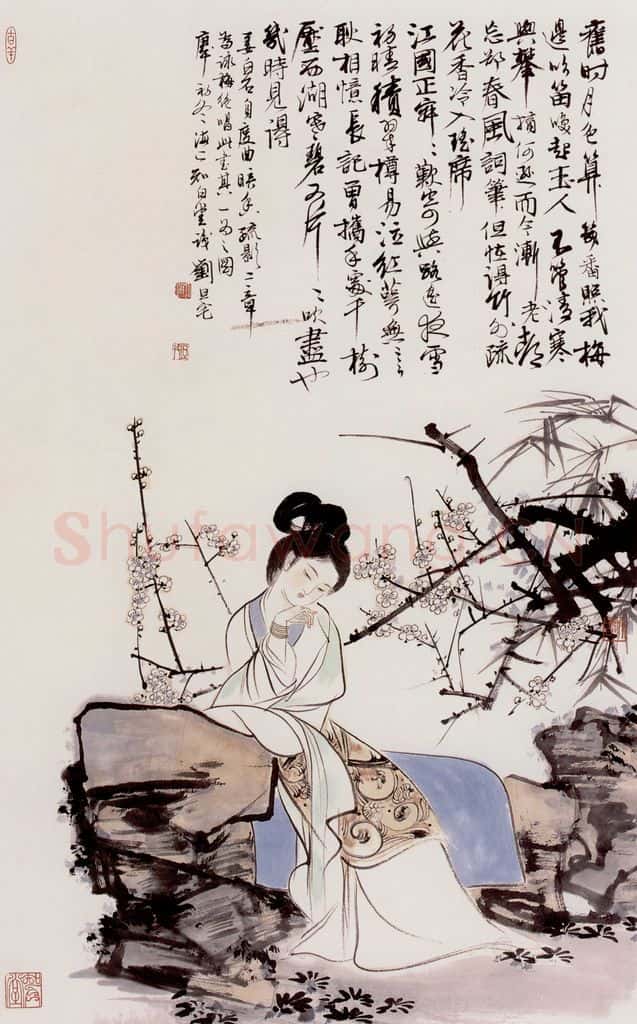 刘旦宅 姜白石闭意 书画作品