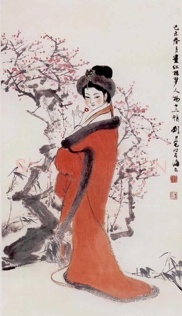 刘旦宅 金陵十二钗十二屏 书画作品