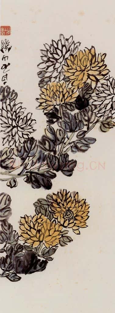  齐白石 菊花 书画作品