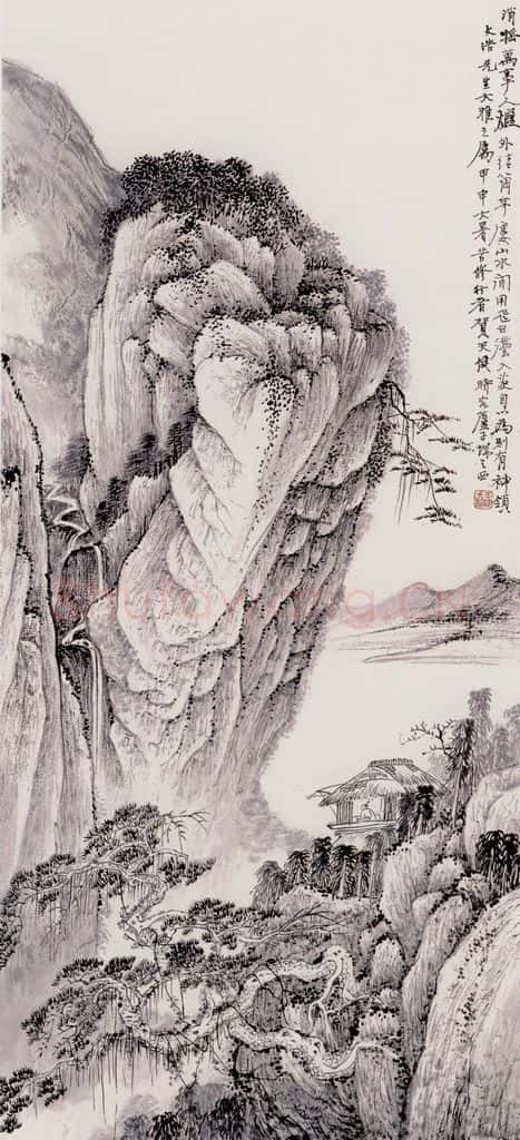 贺天健 山水 书画作品