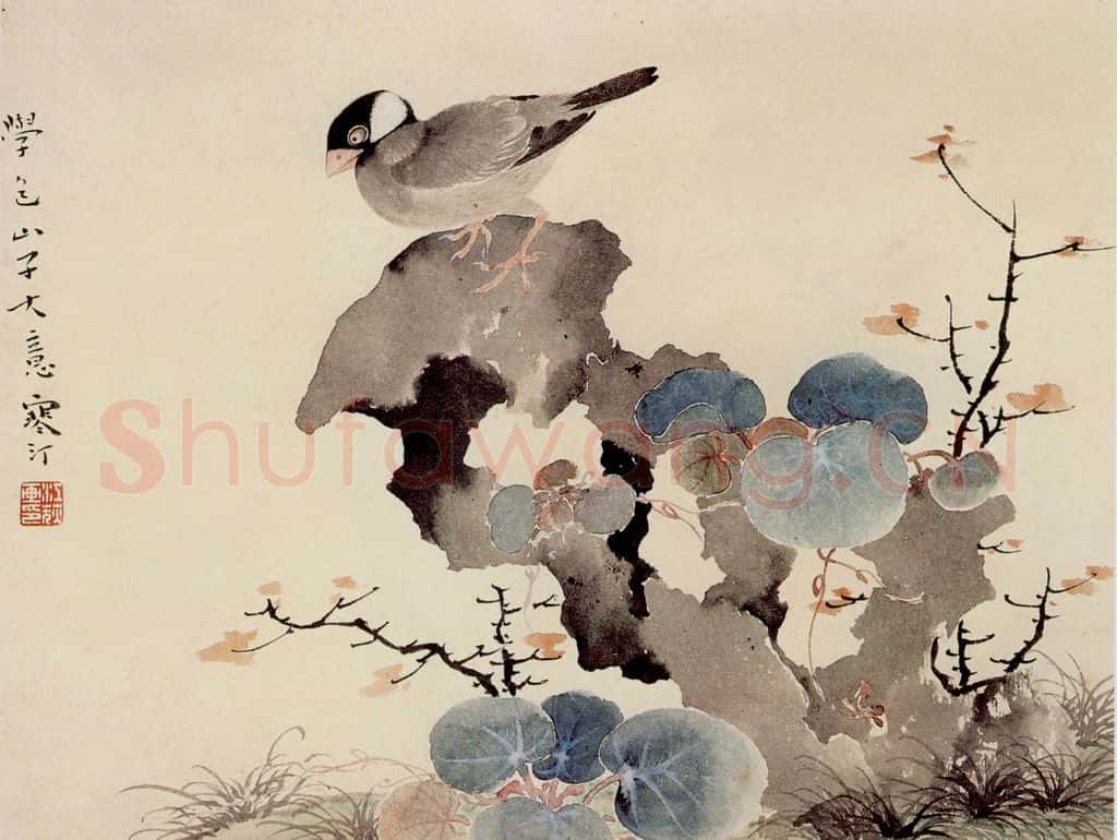  江寒汀 花鸟四屏 书画作品