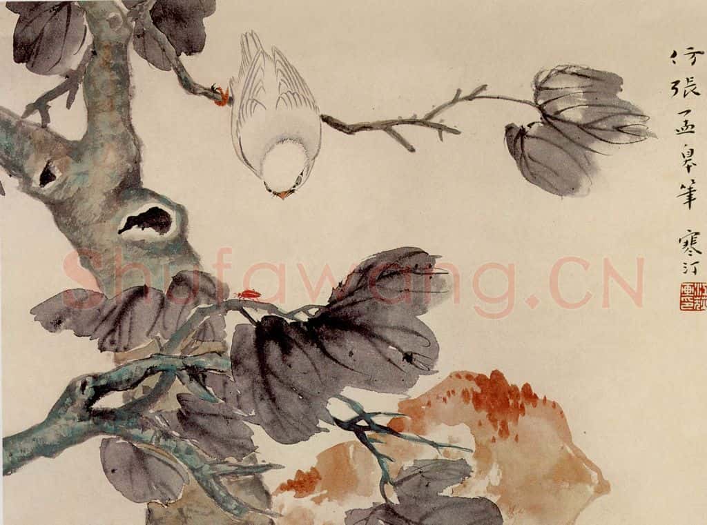 江寒汀 花鸟四屏 书画作品