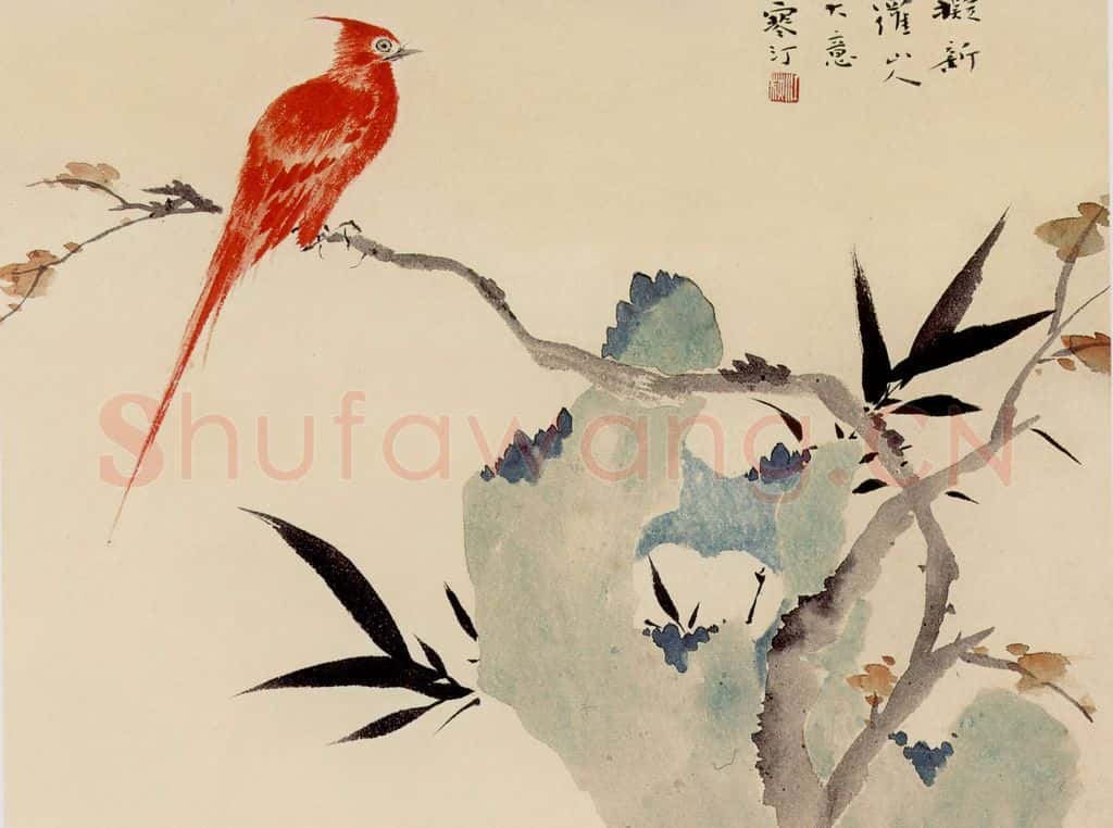 江寒汀 花鸟四屏 书画作品