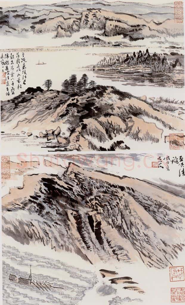  陆俨少 山水 书画作品