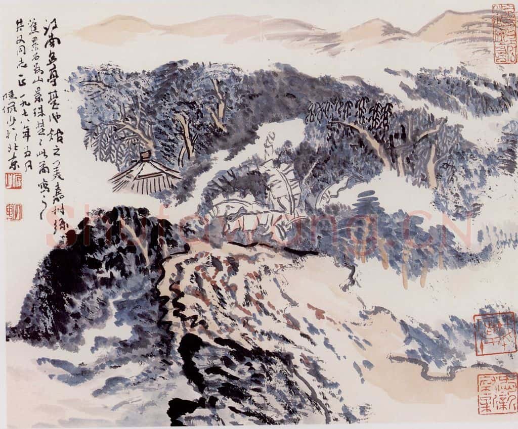  陆俨少 山水 书画作品