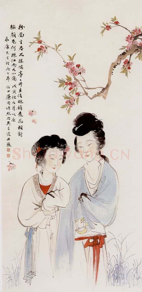  吴青霞 双美图 书画作品