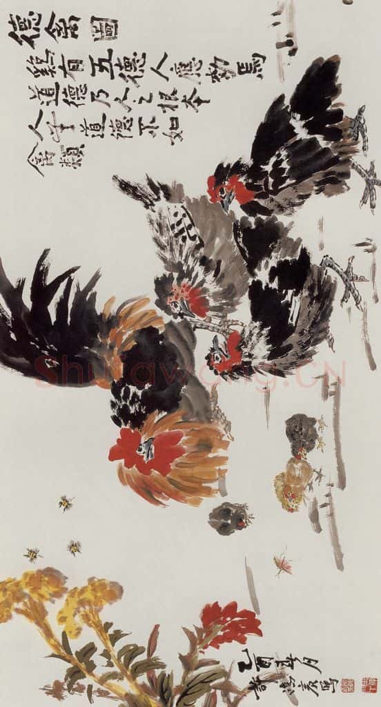 许鸿宾《德禽图》书画作品
