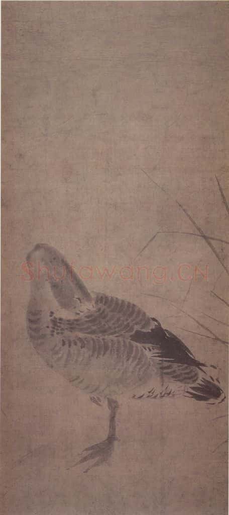 元 无款 芦雁图轴 书画作品