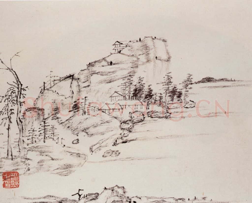 清 曾熙 干笔山水册（十二帧） 书画作品