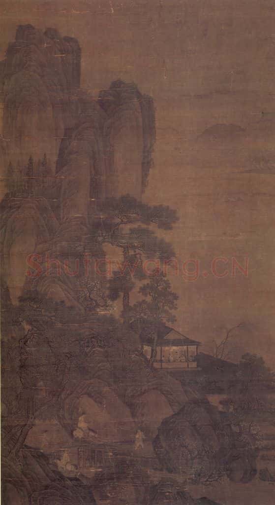 明 无款 幽涧松声图轴 书画作品