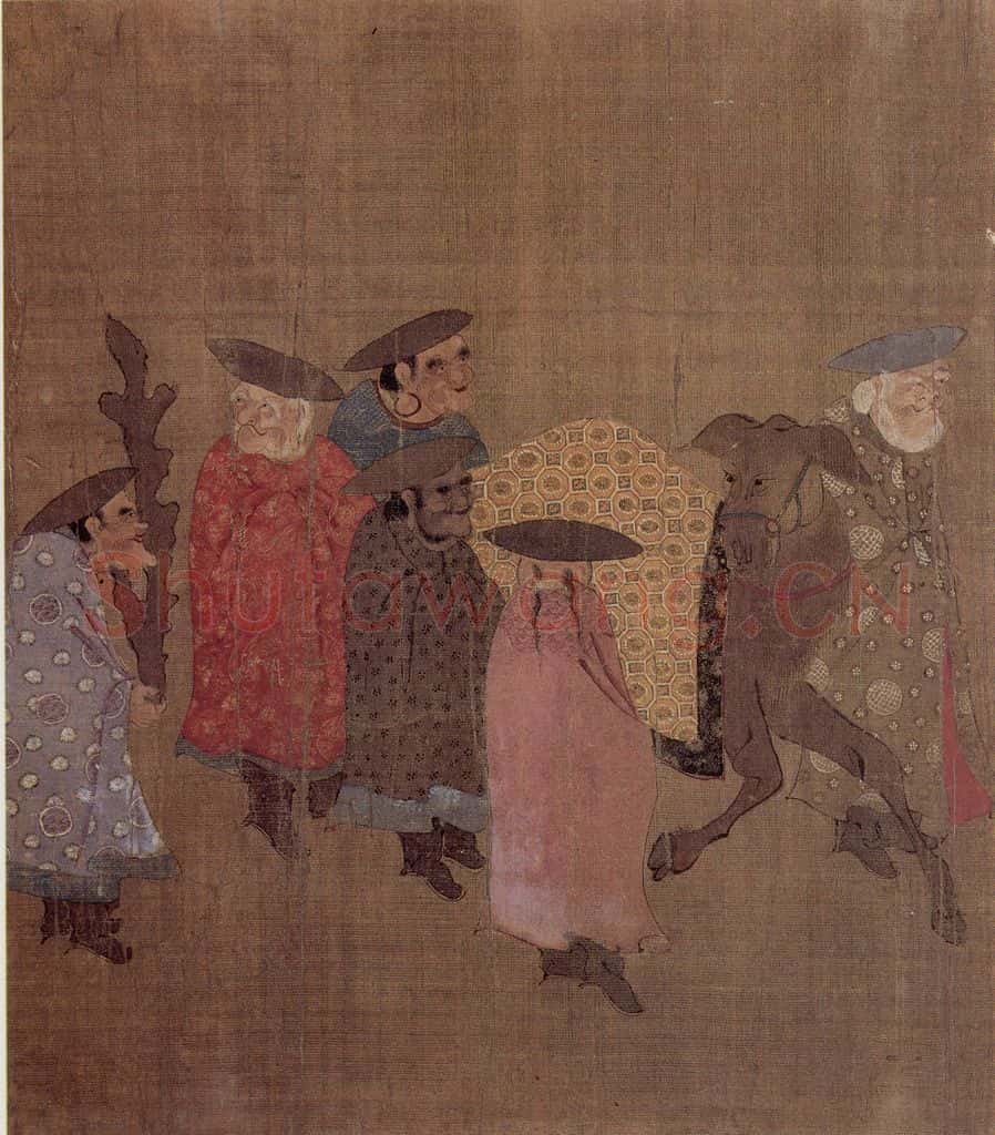 明 无款 诸夷职贡图轴 书画作品