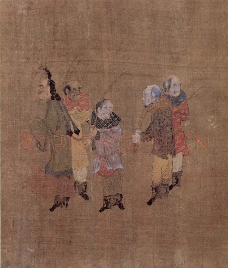 明 无款 诸夷职贡图轴 书画作品