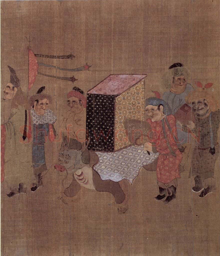 明 无款 诸夷职贡图轴 书画作品