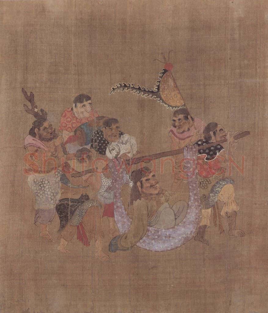 明 无款 诸夷职贡图轴 书画作品