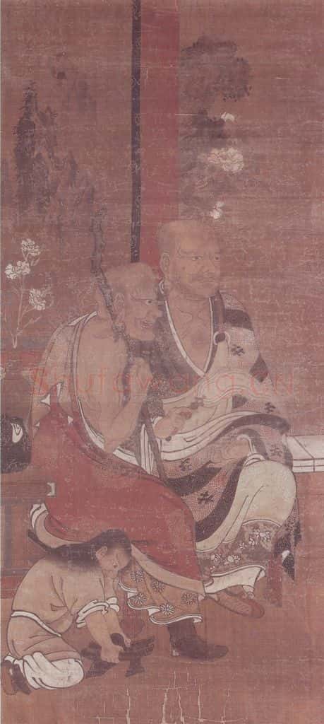 明 无款 十六罗汉像屏（八帧） 书画作品