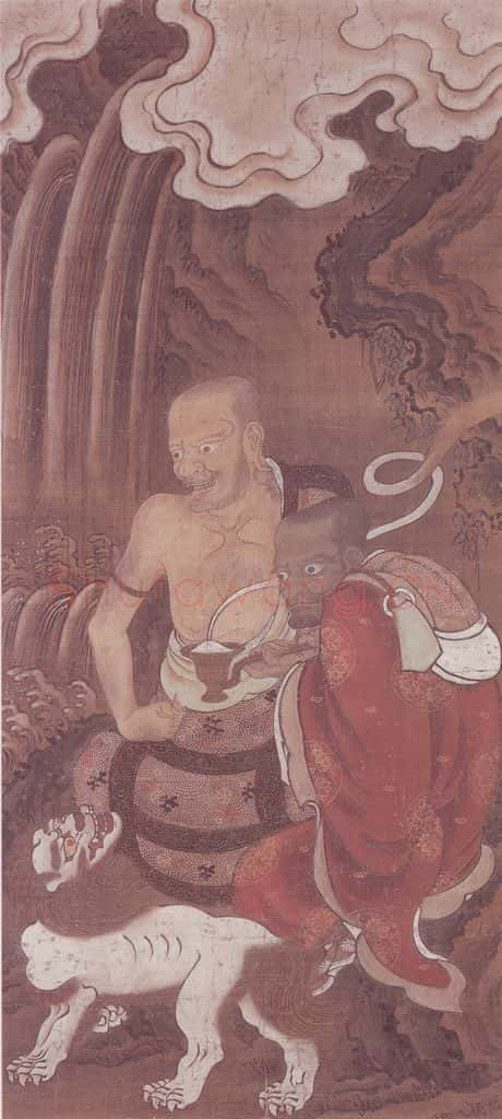 明 无款 十六罗汉像屏 书画作品