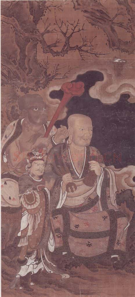 明 无款 十六罗汉像屏 书画作品