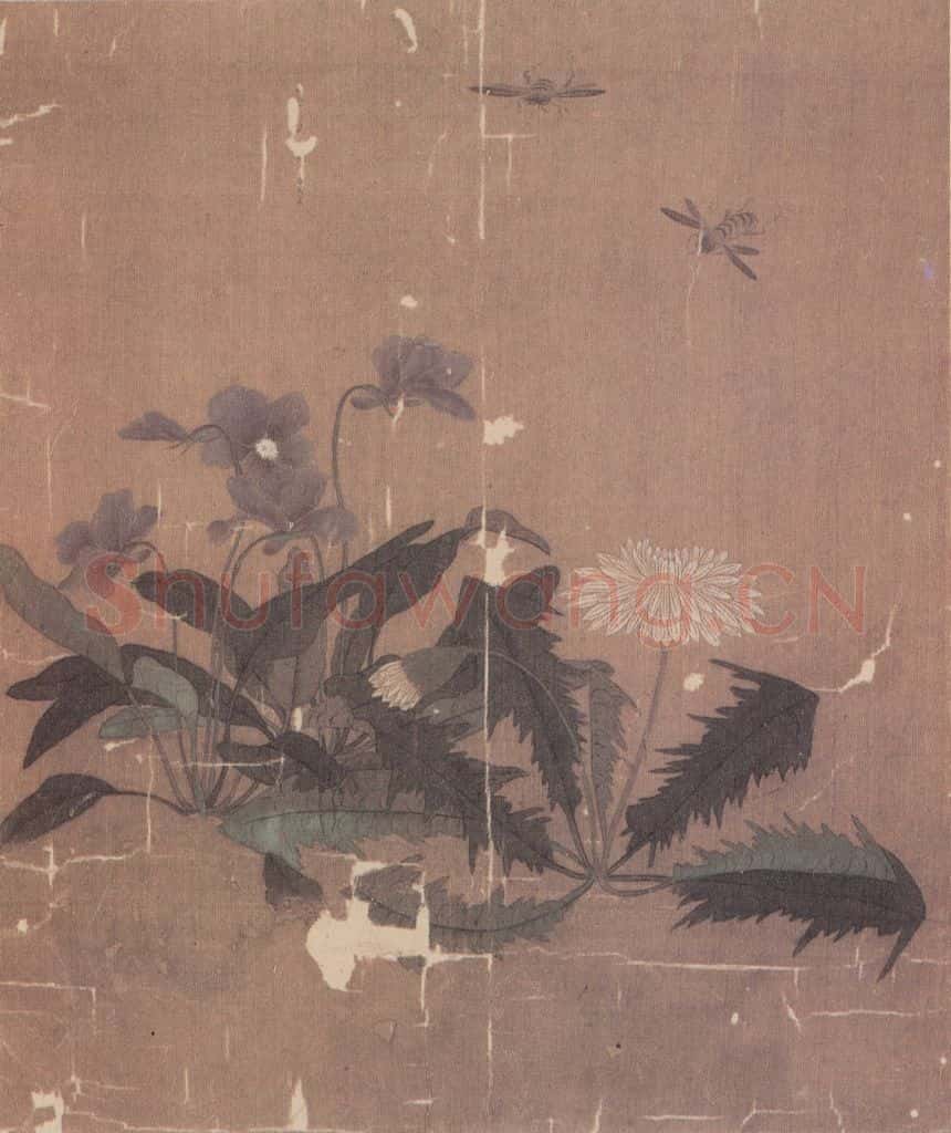 宋 无款 花鸟草虫册 书画作品