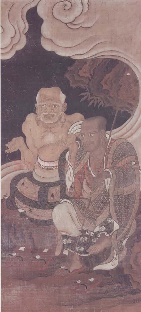 明 无款 十六罗汉像屏 书画作品
