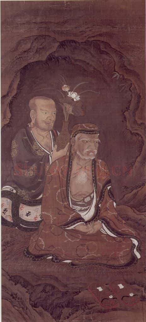  无款 十六罗汉像屏 书画作品