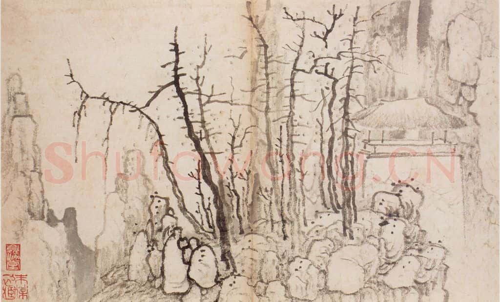 清 龚贤 山水册(六帧) 书画作品