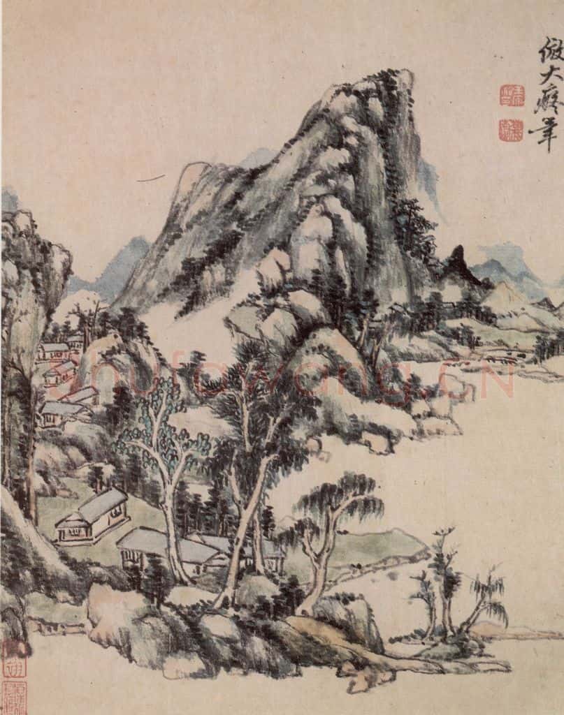  王原祁 仿古山水册 书画作品