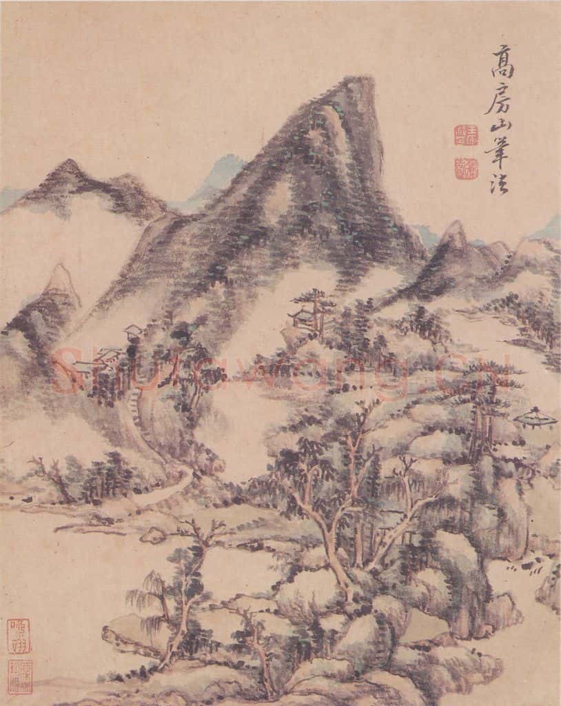 王原祁 仿古山水册 书画作品