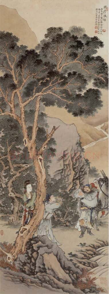 1940年 徐燕孙《风尘侠侣》书画作品
