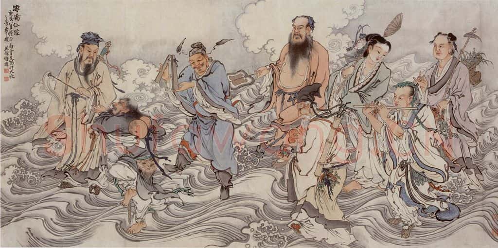 1940年 徐燕孙《海峤仙踪》书画作品