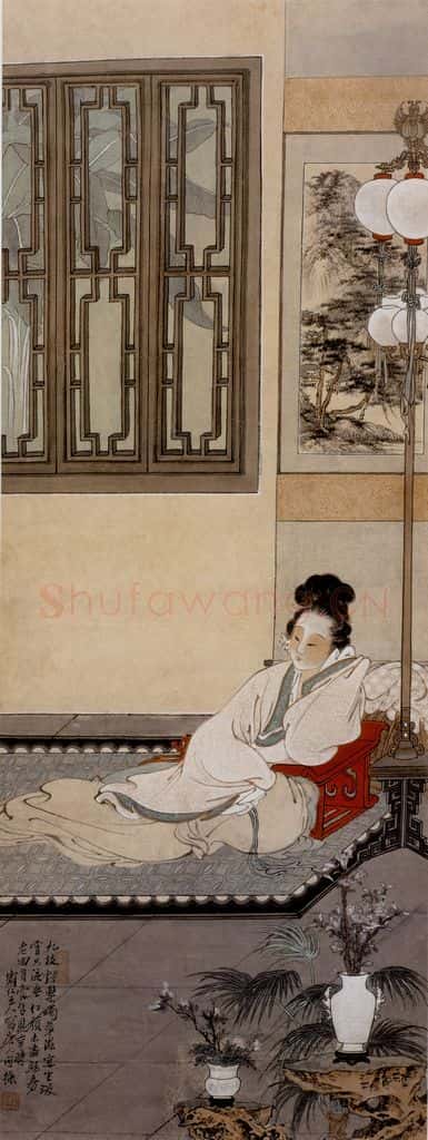 徐燕孙《宫怨》书画作品
