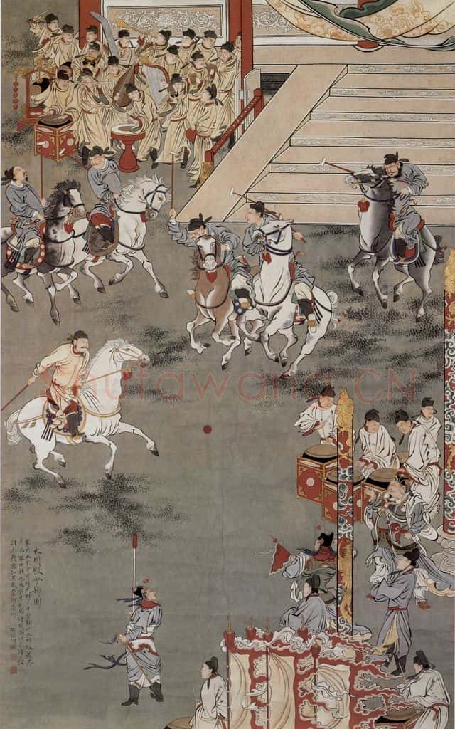 徐燕孙《大明殿会鞠图》书画作品