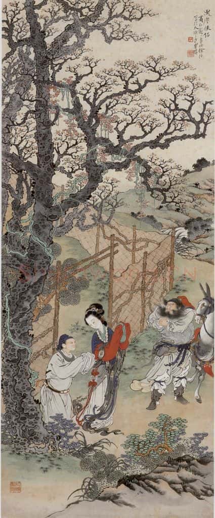 徐燕孙《风尘侠侣》书画作品