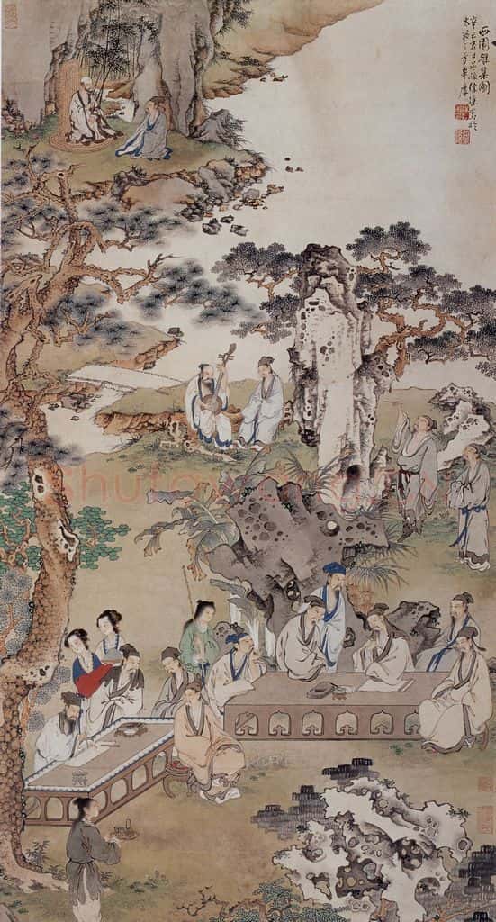 1941年 徐燕孙《西园雅集图》书画作品