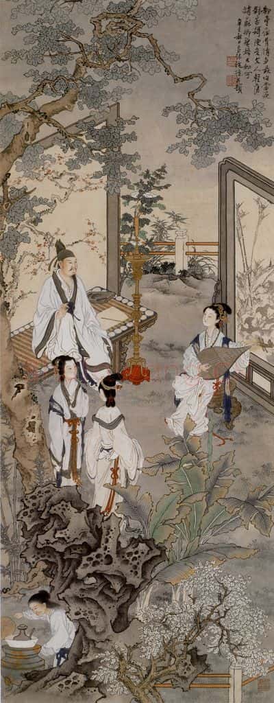 徐燕孙《邮亭题诗》书画作品