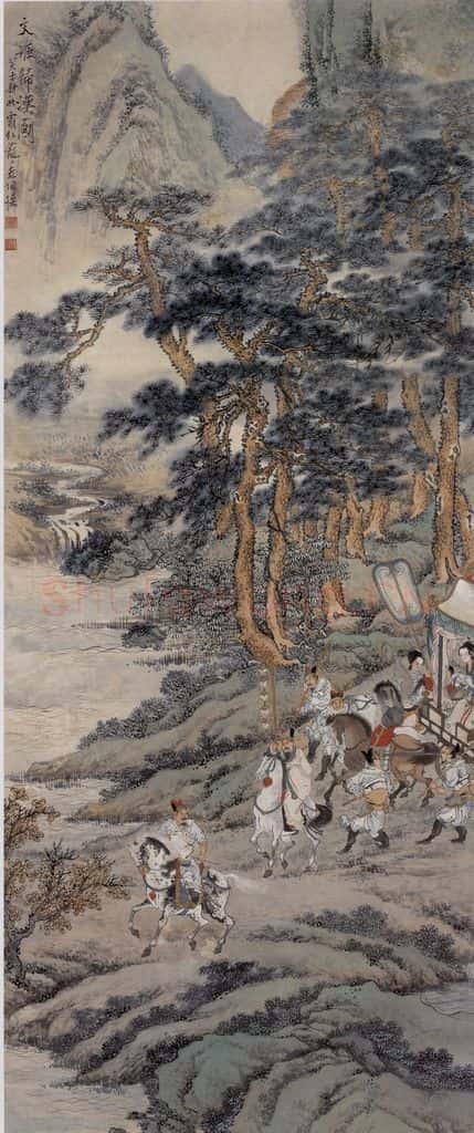 1943年 徐燕孙《文姬归汉》书画作品