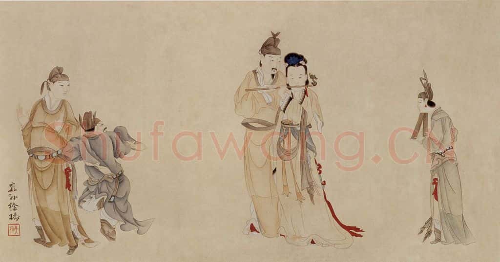 徐燕孙《明皇韵事》书画作品
