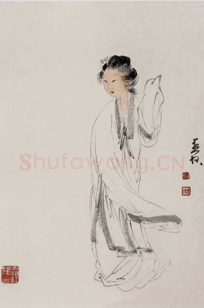 徐燕孙《白描人物》书画作品