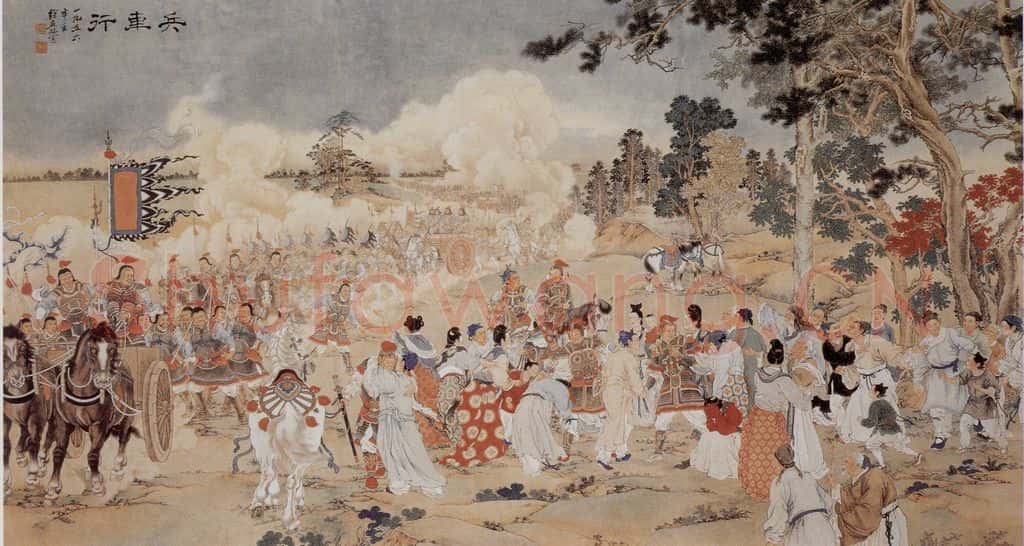 1956年 徐燕孙《兵马行》书画作品