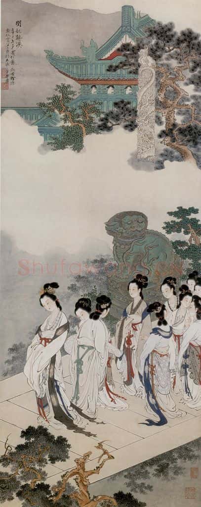 1936年 徐燕孙《明妃辞汉》书画作品