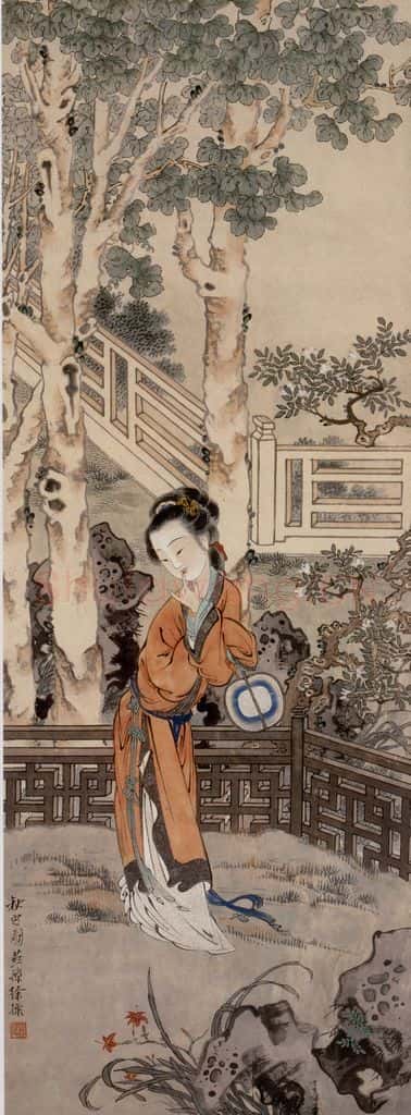  徐燕孙《秋思》书画作品