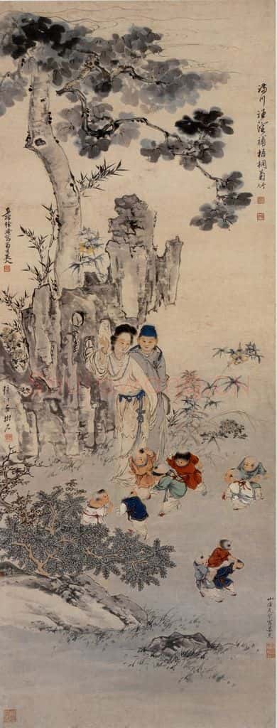 徐燕孙《婴戏图》书画作品
