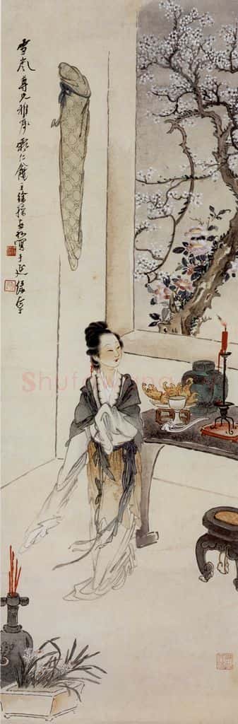 徐燕孙《仕女》书画作品