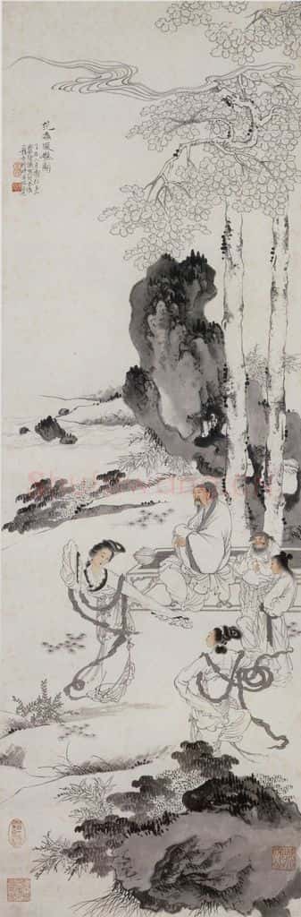 1937年 徐燕孙《范蠡选艳图》书画作品