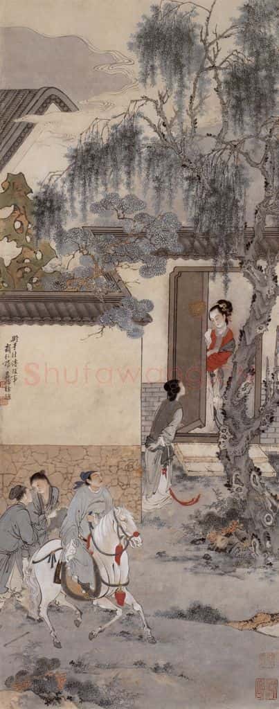 徐燕孙《李娃故事》书画作品