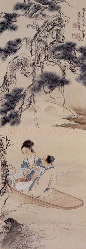 徐燕孙《写蒋尧章故事》书画作品