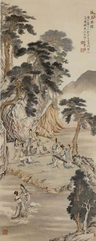 徐燕孙《瑶岛仙踪》书画作品