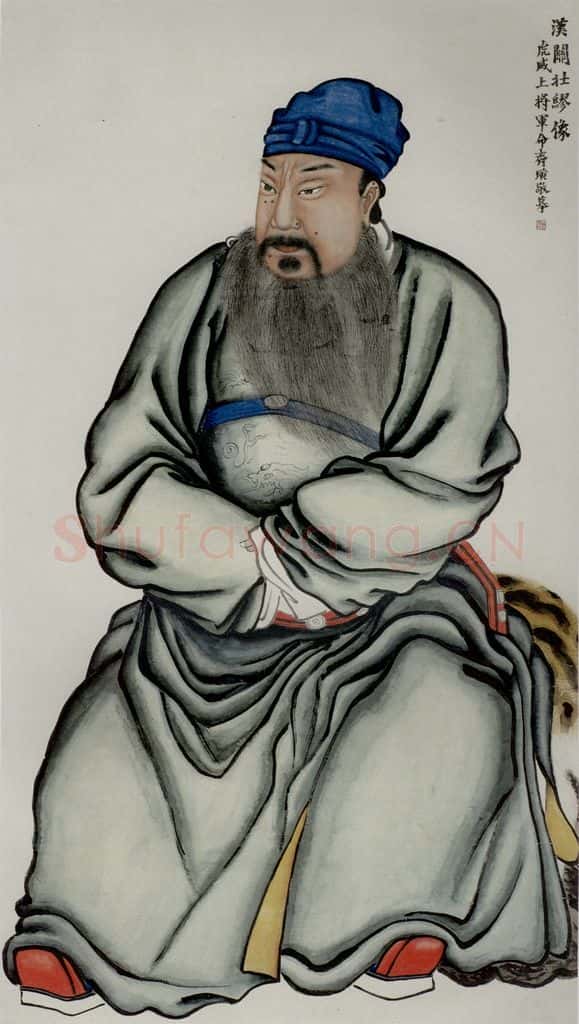 约1921-1922年 齐白石《汉关壮繆像》书画作品