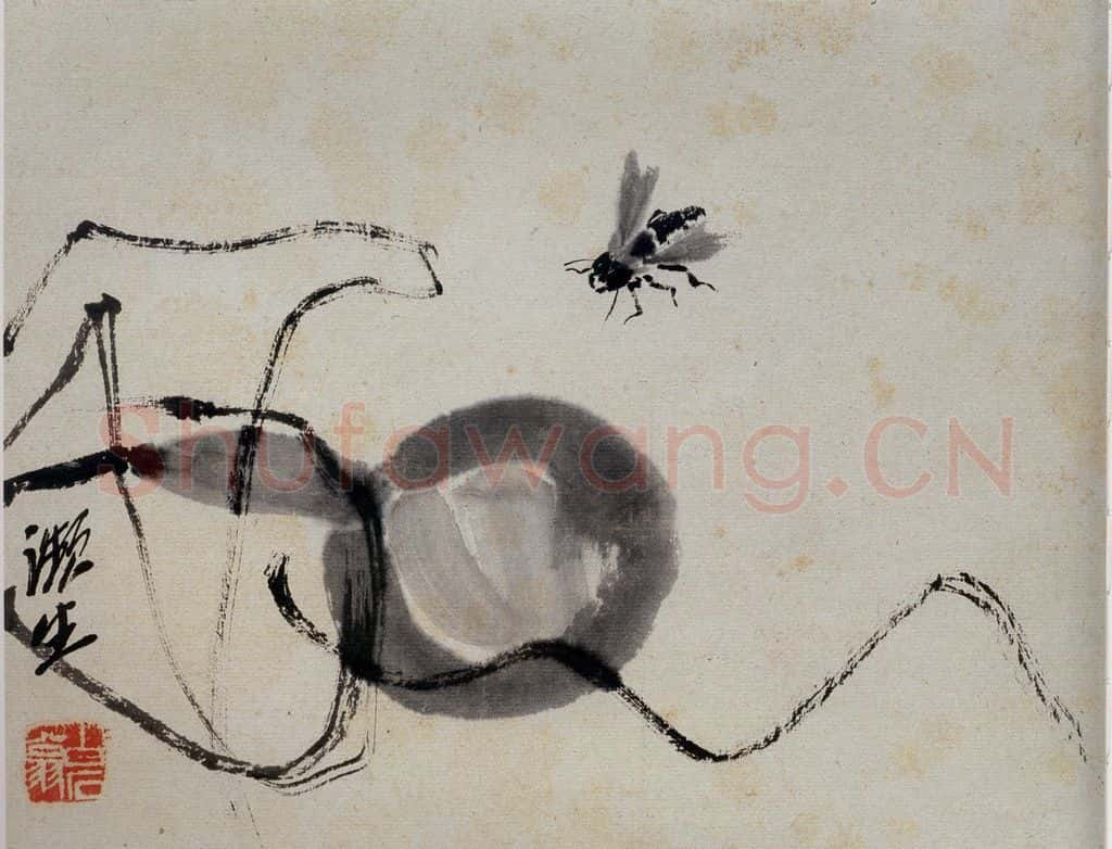约1922年 齐白石《葫芦青绳》书画作品